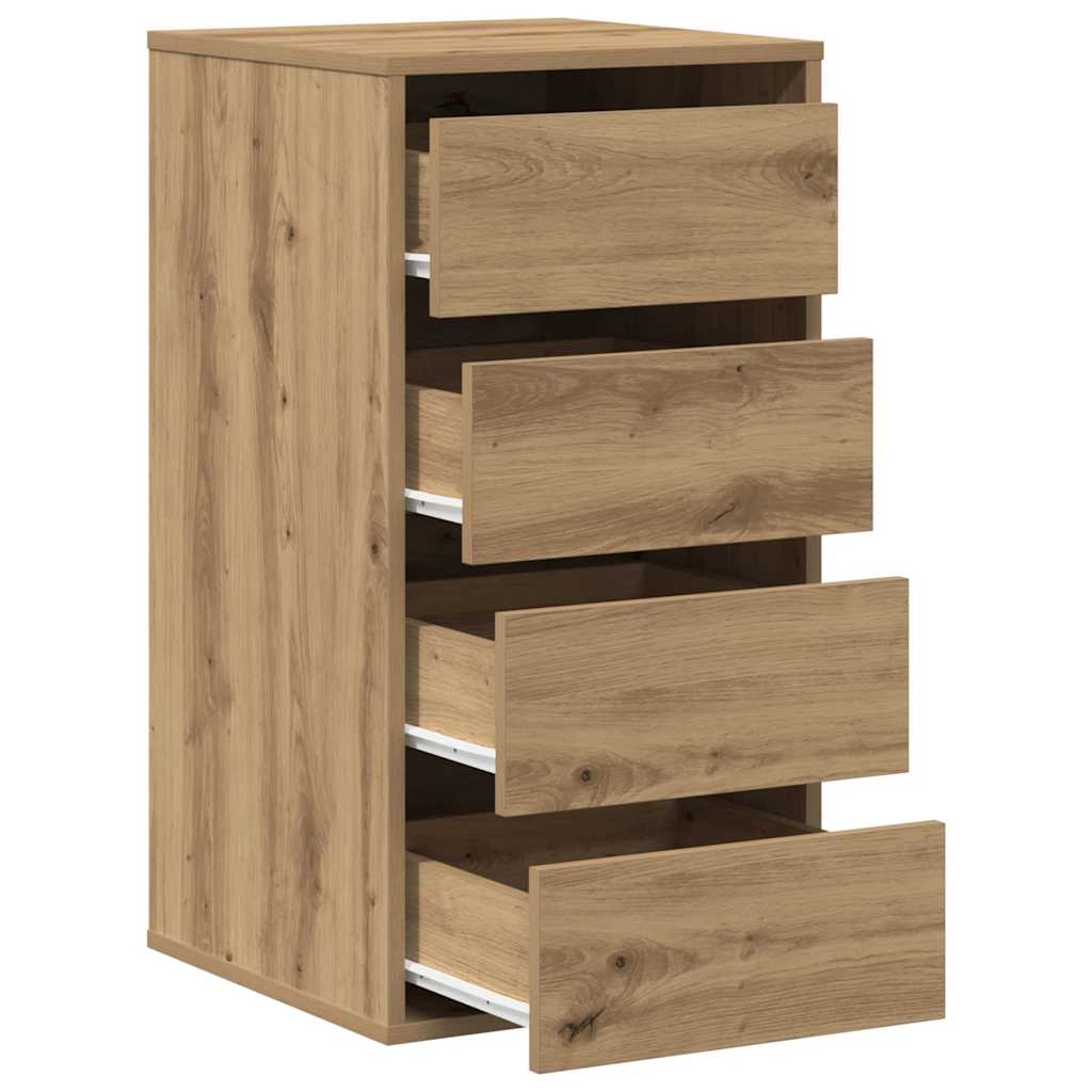 Cassettiera Angolare Rovere Artigianale 40x41x76cm Multistrato