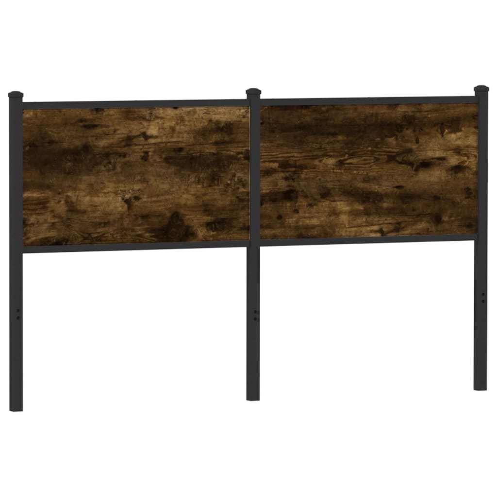 Testiera di Ricambio Rovere Fumo 150 cm in Legno Multistrato e Acciaio