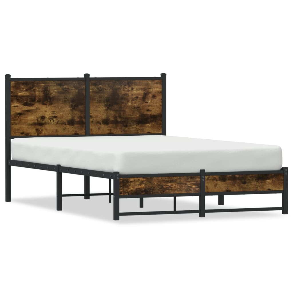 Giroletto senza Materasso in Metallo Rovere Fumo 120x190 cm