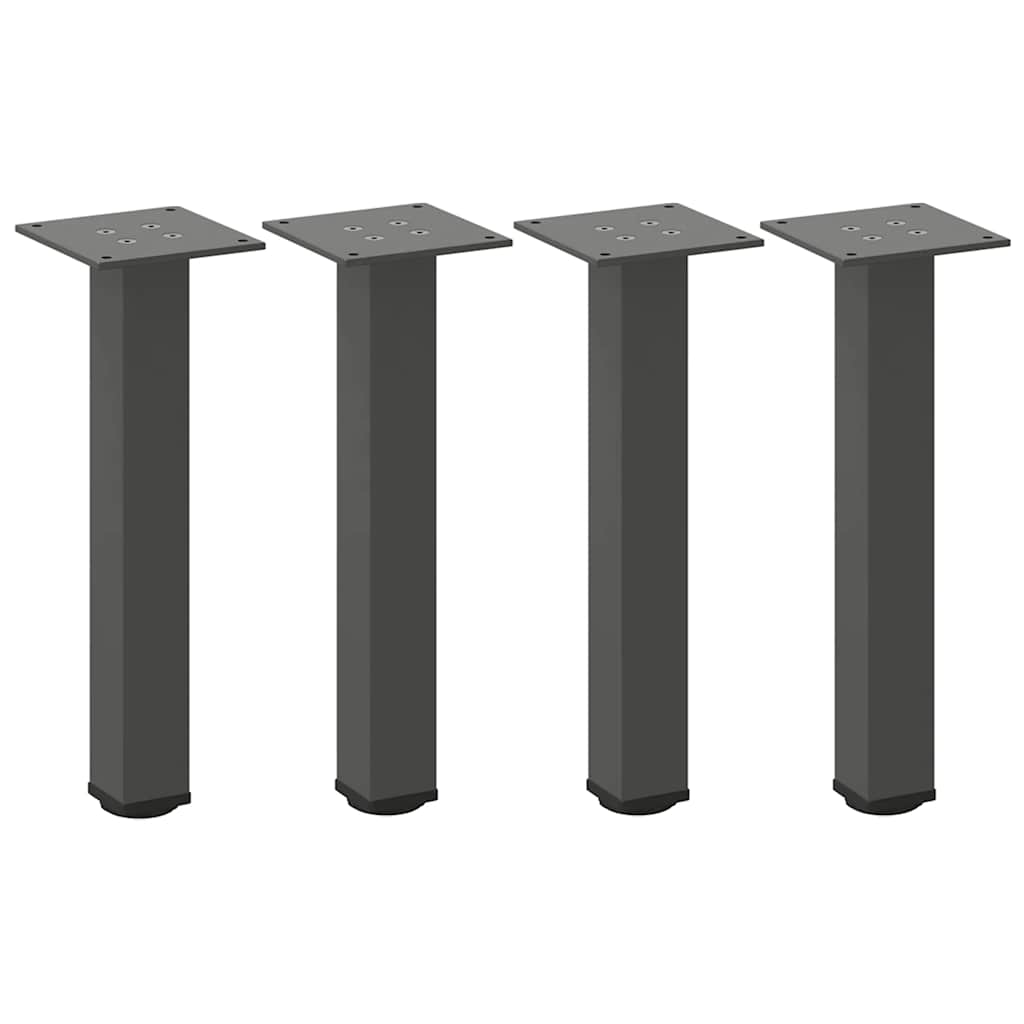 Gambe per tavolino 4 pz Antracite 42-44 cm Acciaio
