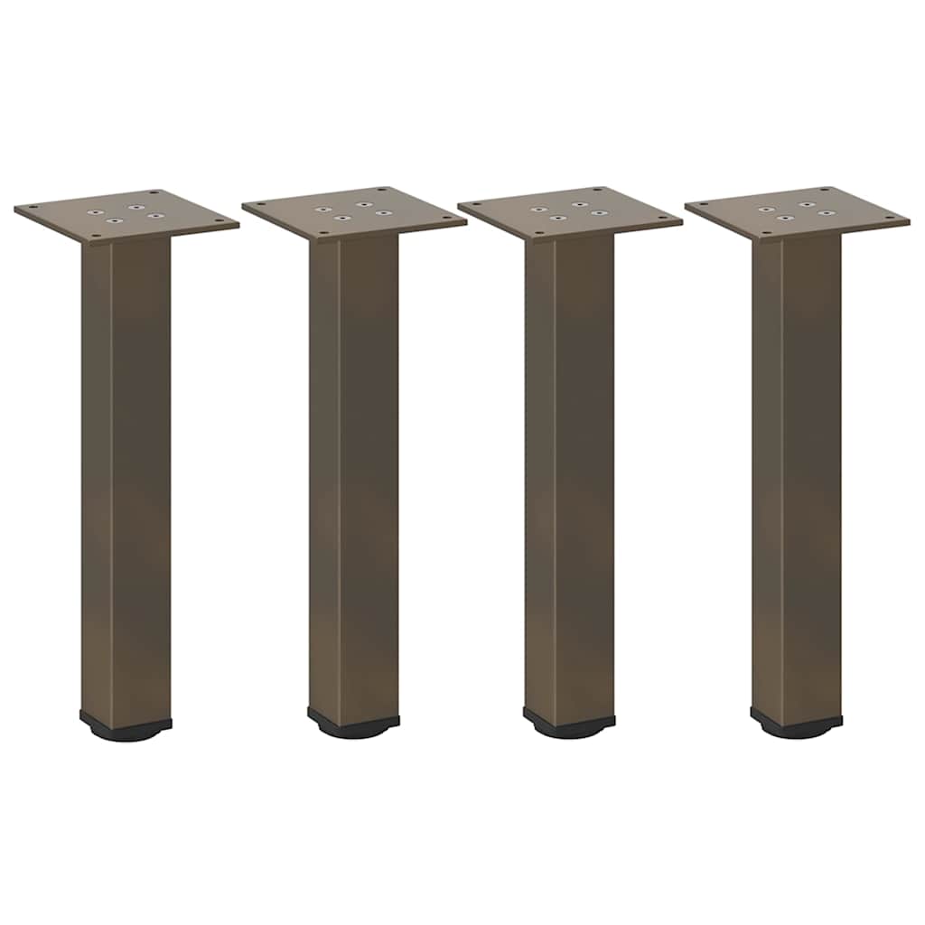 Gambe per Tavolino da Caffè 4 pz in Acciaio Naturale 42-44 cm Acciaio