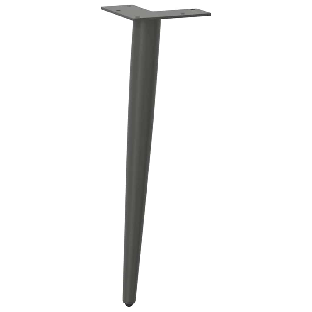 Gambe per Tavolino da Caffè Forma Conica 4 pz Antracite 30-31 cm Acciaio