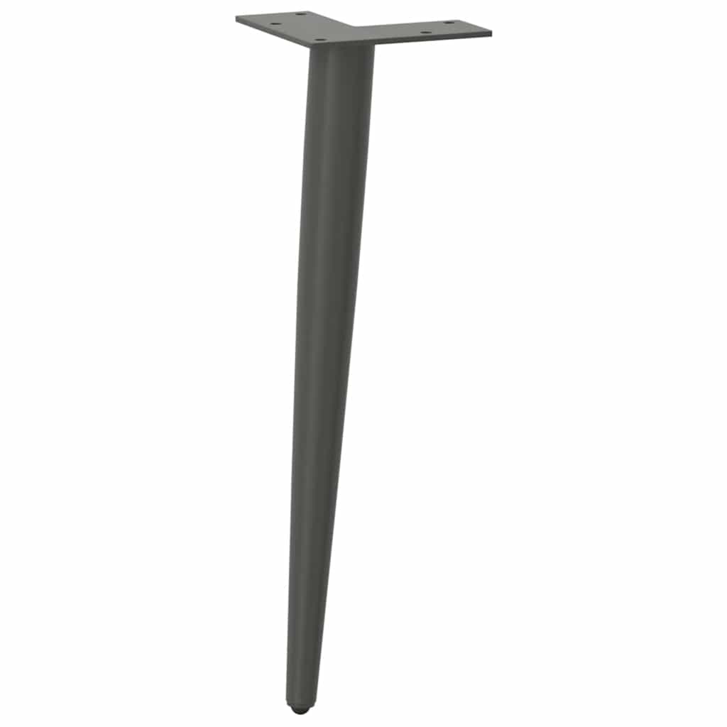 Gambe per Tavolino da Caffè Forma Conica 4 pz Antracite 42-43 cm Acciaio