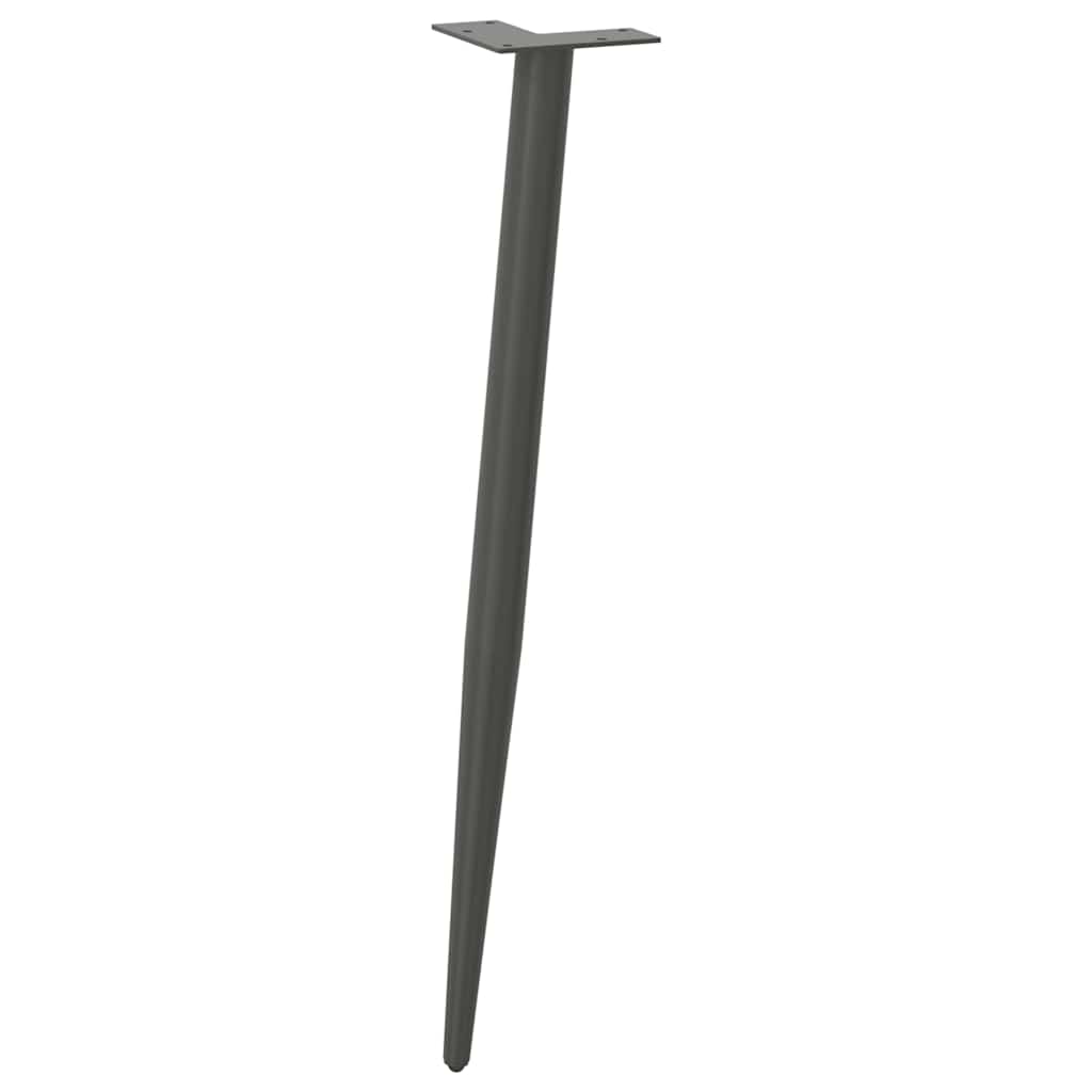Gambe per Tavolo Consolle Forma Conica 4 pz Antracite 72-73 cm Acciaio