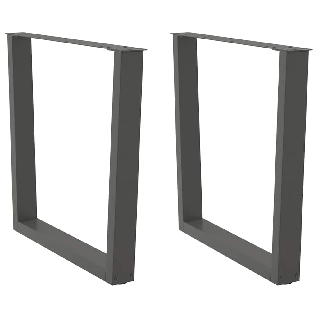 Gambe per tavolo da pranzo a forma di V 2 pz Antracite 80x(72-73,3) cm Acciaio