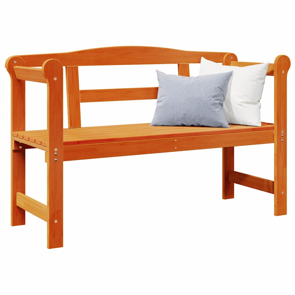 Panchina da esterno Marrone 119 x 44 x 76 cm Pino massello