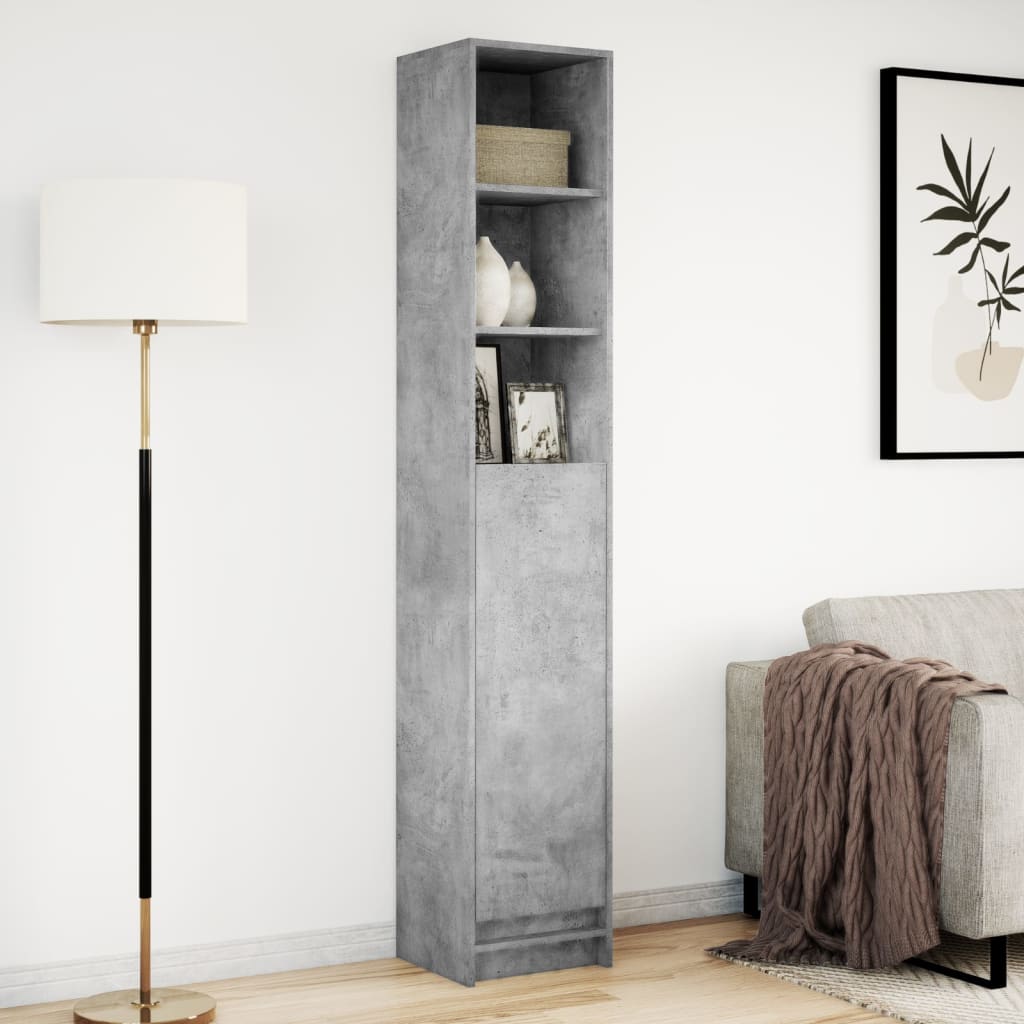 Credenza con LED Grigio Cemento 36x32,5x200cm Legno Multistrato