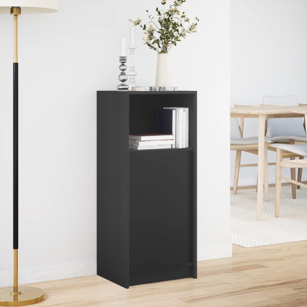 Credenza con LED Nera 42,5x34x100 cm in Legno Multistrato