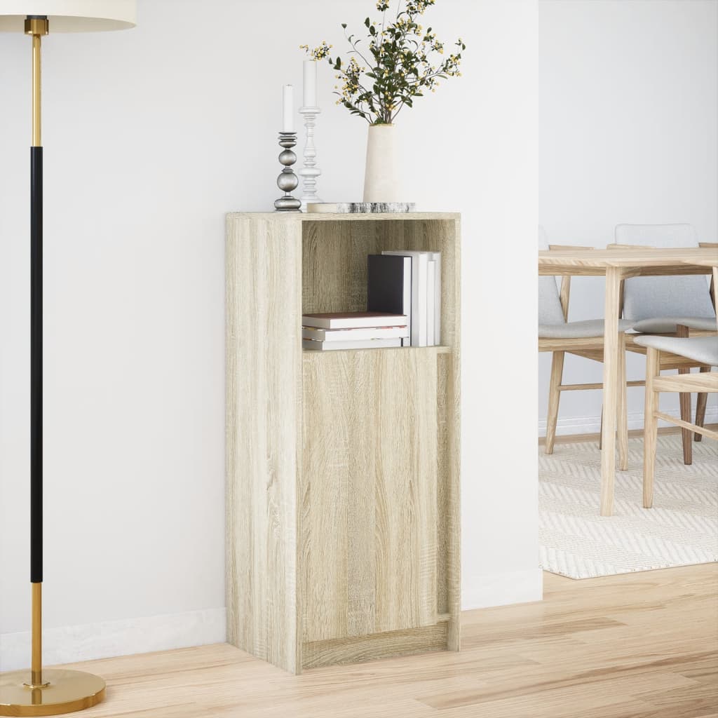 Credenza con LED Rovere Sonoma 42,5x34x100 cm Legno Multistrato