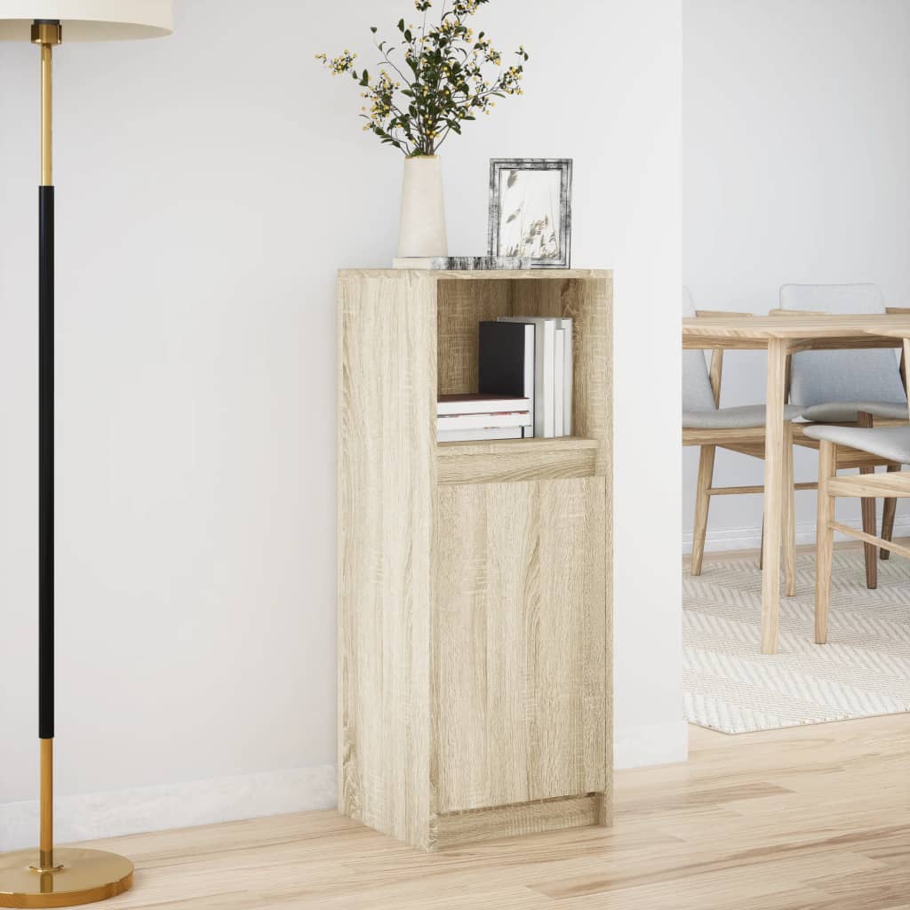 Credenza con LED Rovere Sonoma 38x34x100cm in Legno Multistrato
