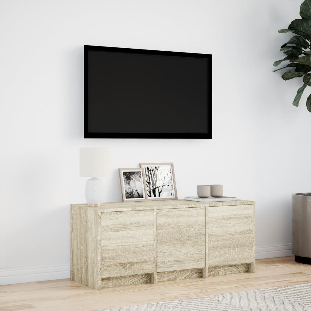 Mobile Porta TV con LED Rovere Sonoma 97x34x40 cm in Truciolato