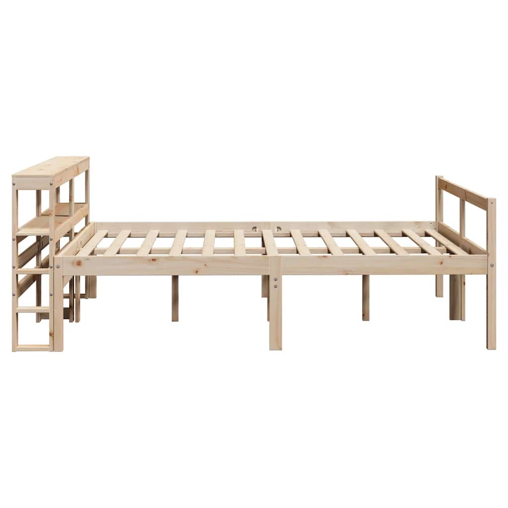 Letto per Anziani con Testiera 160x200 cm Legno Massello Pino