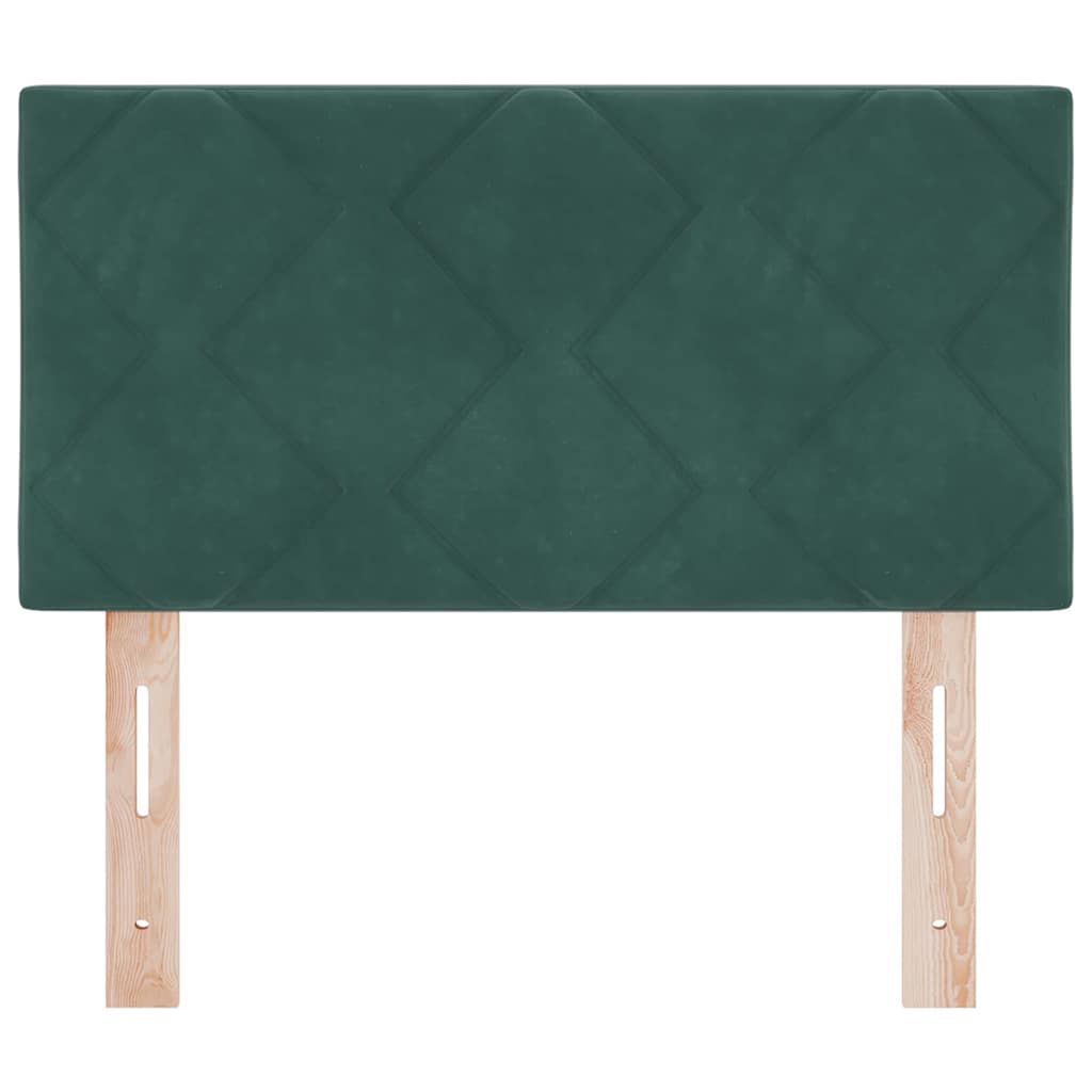 Testiera LED Verde Scuro 80 cm Velluto