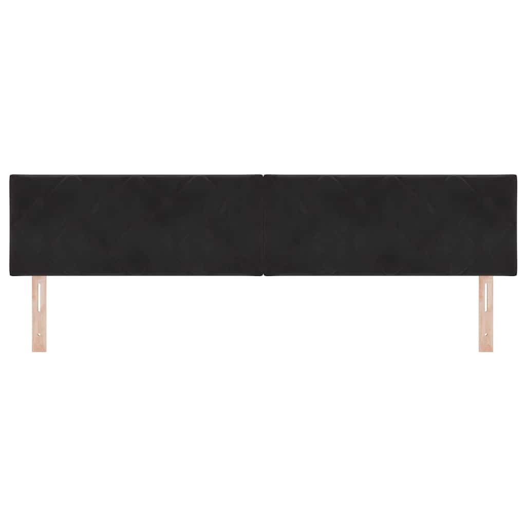 Testiera LED Nero 200 cm Velluto