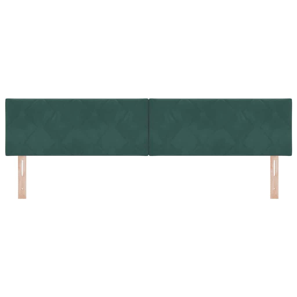 Testiera LED Verde Scuro 200 cm Velluto