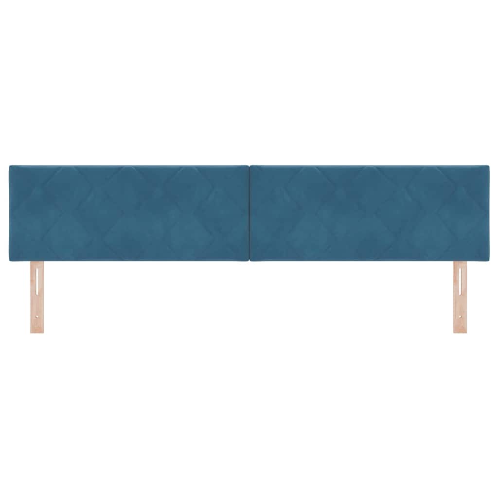 Testiera LED Blu Scuro 200 cm Velluto