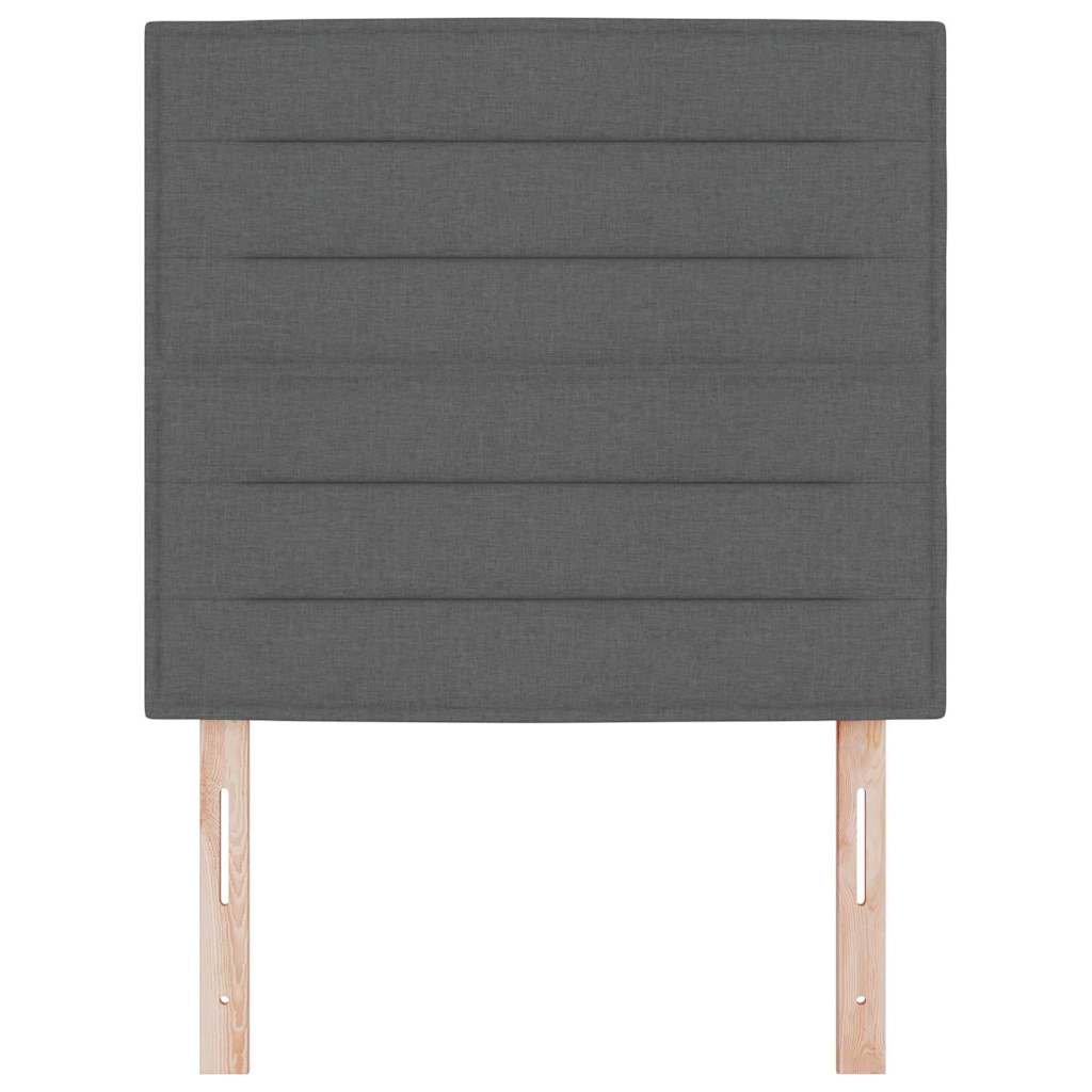 Testiera LED con strisce LED Grigio scuro 100 cm Tessuto
