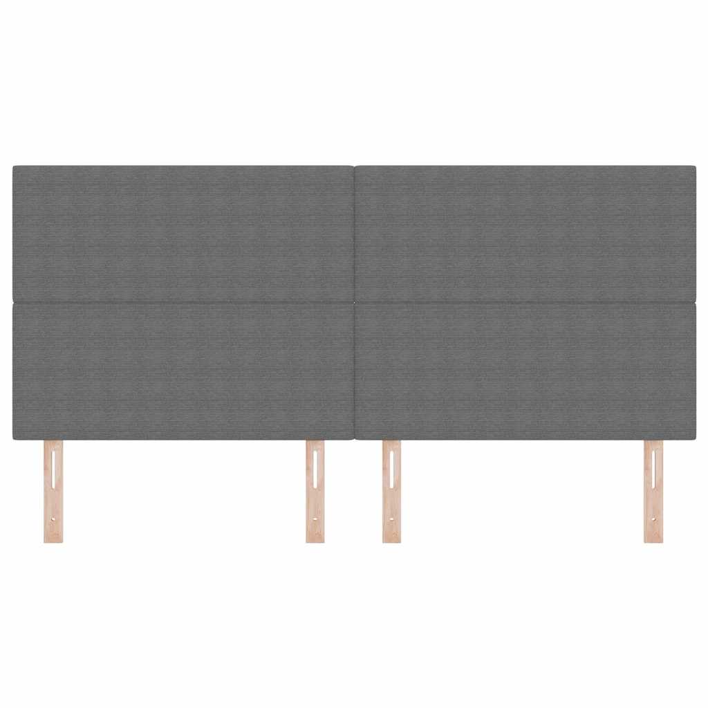 Testiera LED con testiera Grigio chiaro 200 cm Tessuto in Cords