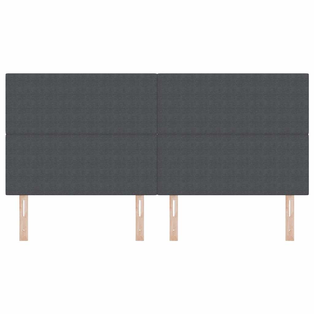 Testiera LED con testiera Grigio scuro 200 cm Poliestere