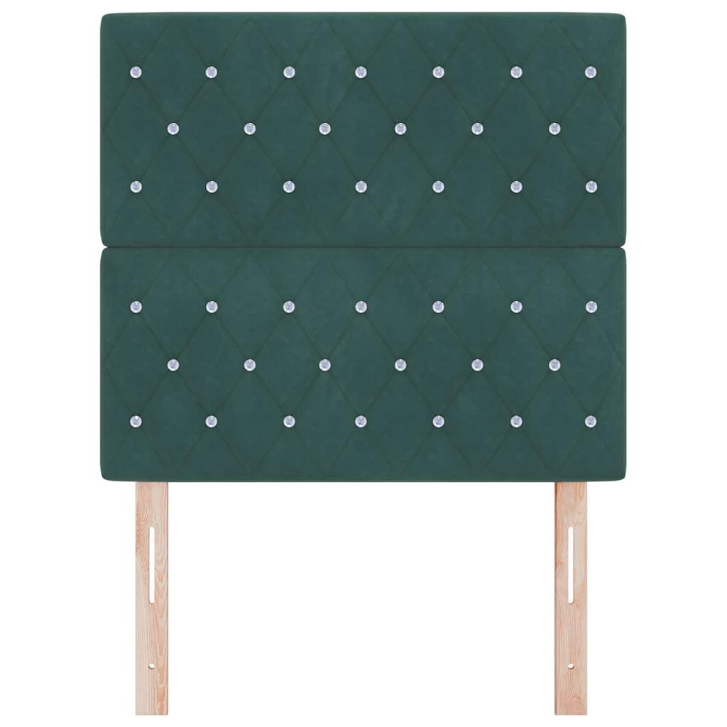 Testiera LED con testiera Verde Scuro 90 cm Poliestere