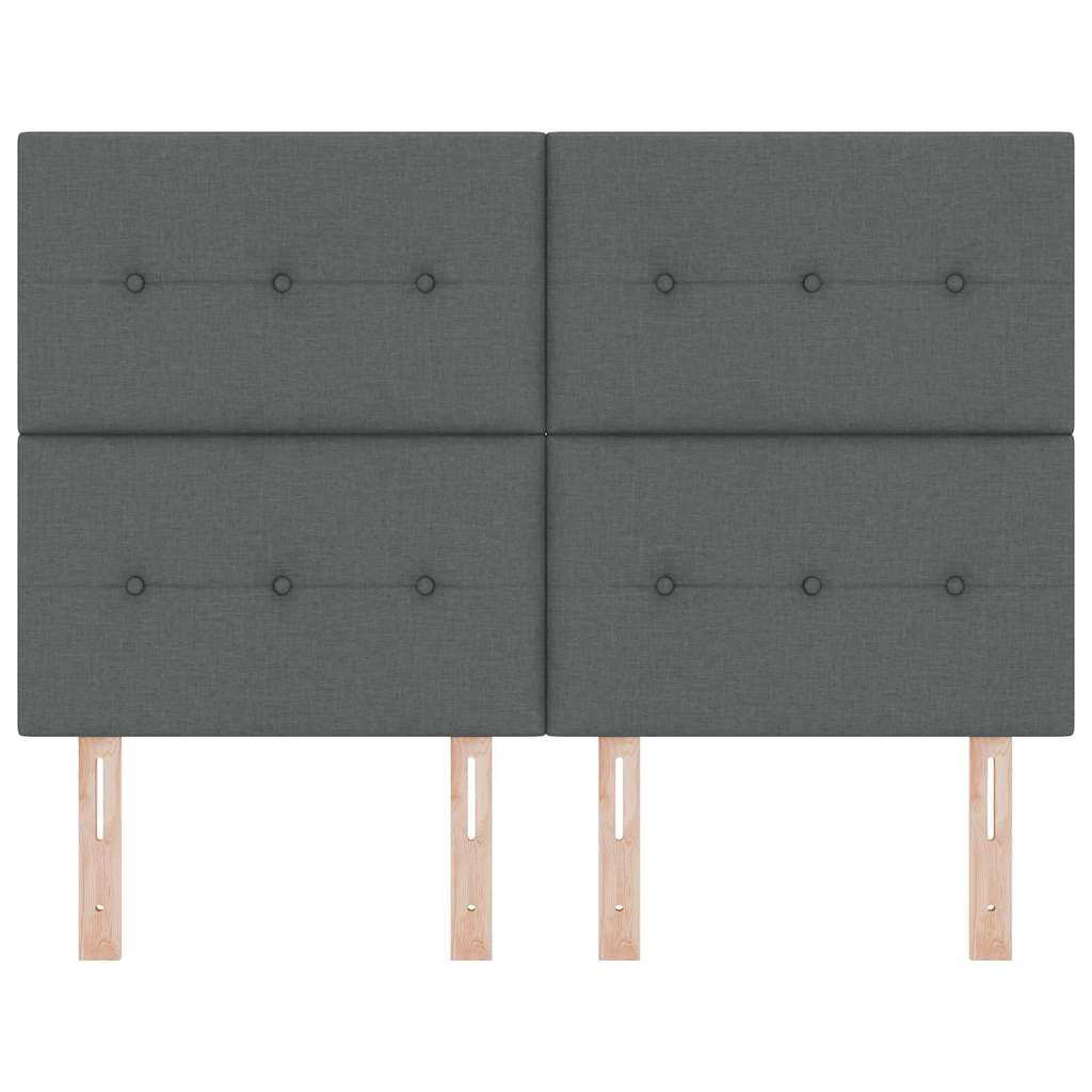 Testiera LED con testiera Grigio scuro 160 cm Poliestere