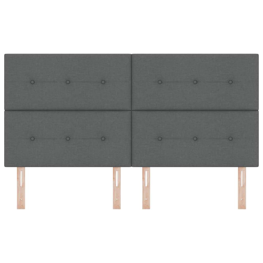 Testiera LED con testiera Grigio scuro 180 cm Poliestere