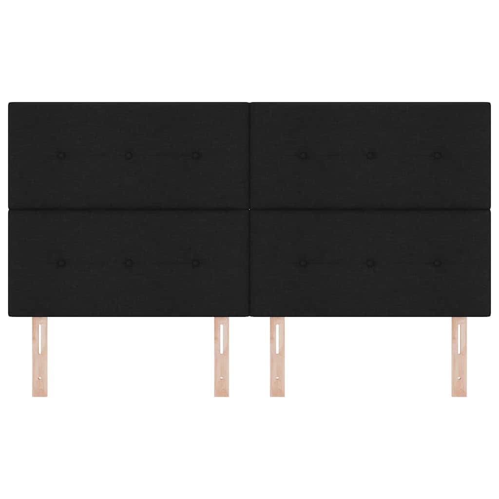 Testiera LED con strisce LED con testiera Nero 180 cm Tessuto