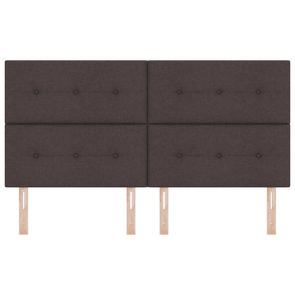 Testiera LED con testiera Marrone Scuro 180 cm Poliestere