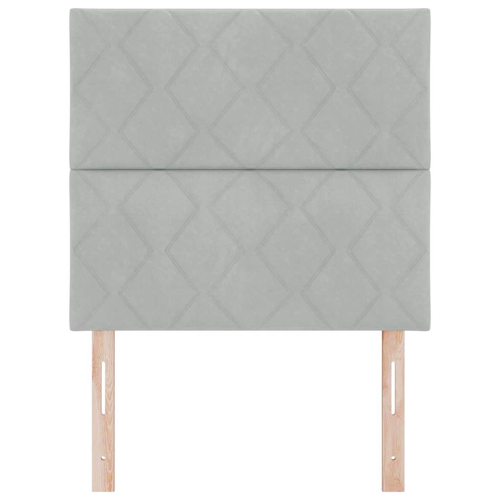 Testiera LED Grigio chiaro 90 cm Pelle Sintetica