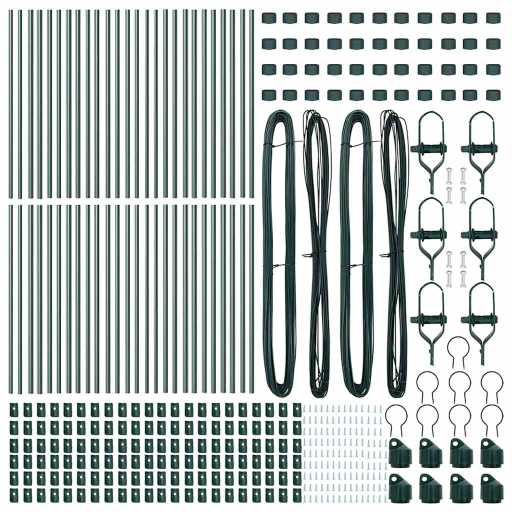 Palo della recinzione 52 pcs Verde 3,2 x 3,2 x 100 cm