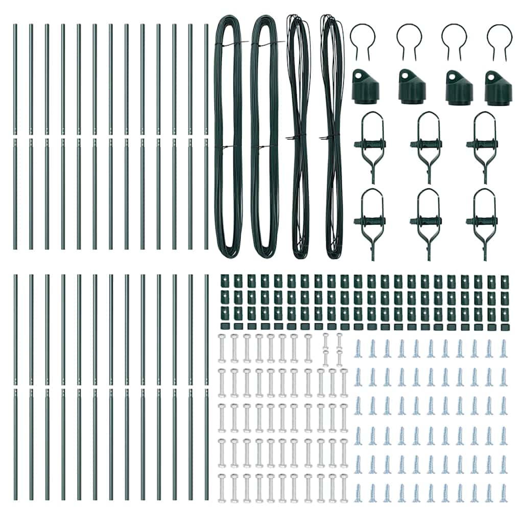 Palo della recinzione 26 pcs Verde 3,2 x 3,2 x 170 cm