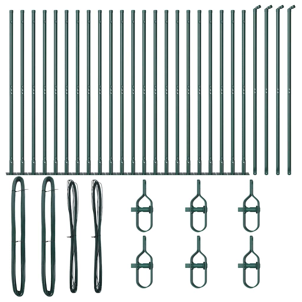 Palo della recinzione 26 pcs Grigio 3,2 x 3,2 x 130 cm