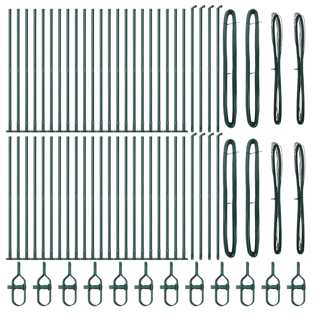Palo della recinzione 52 pcs Grigio 3,2 x 3,2 x 68,5 cm
