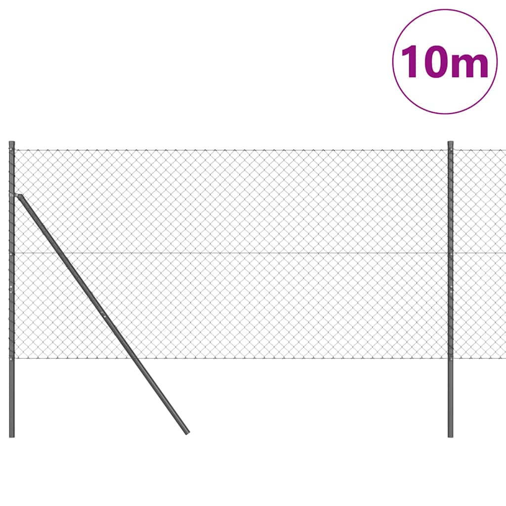 Palo della recinzione Grigio 10 x 1,4 m (rete 40 x 40 mm)