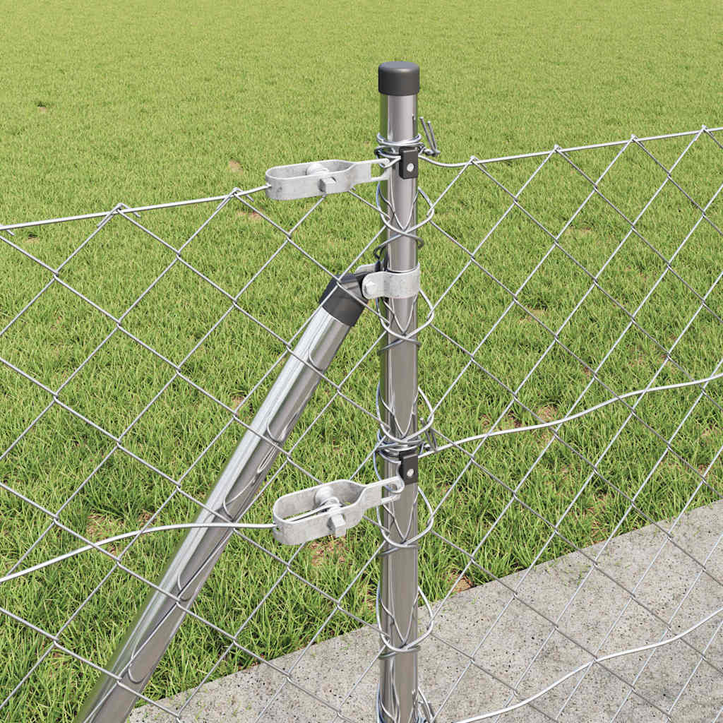 Palo della recinzione Argento 10 x 0,6 m (maglia 60 x 60 mm)