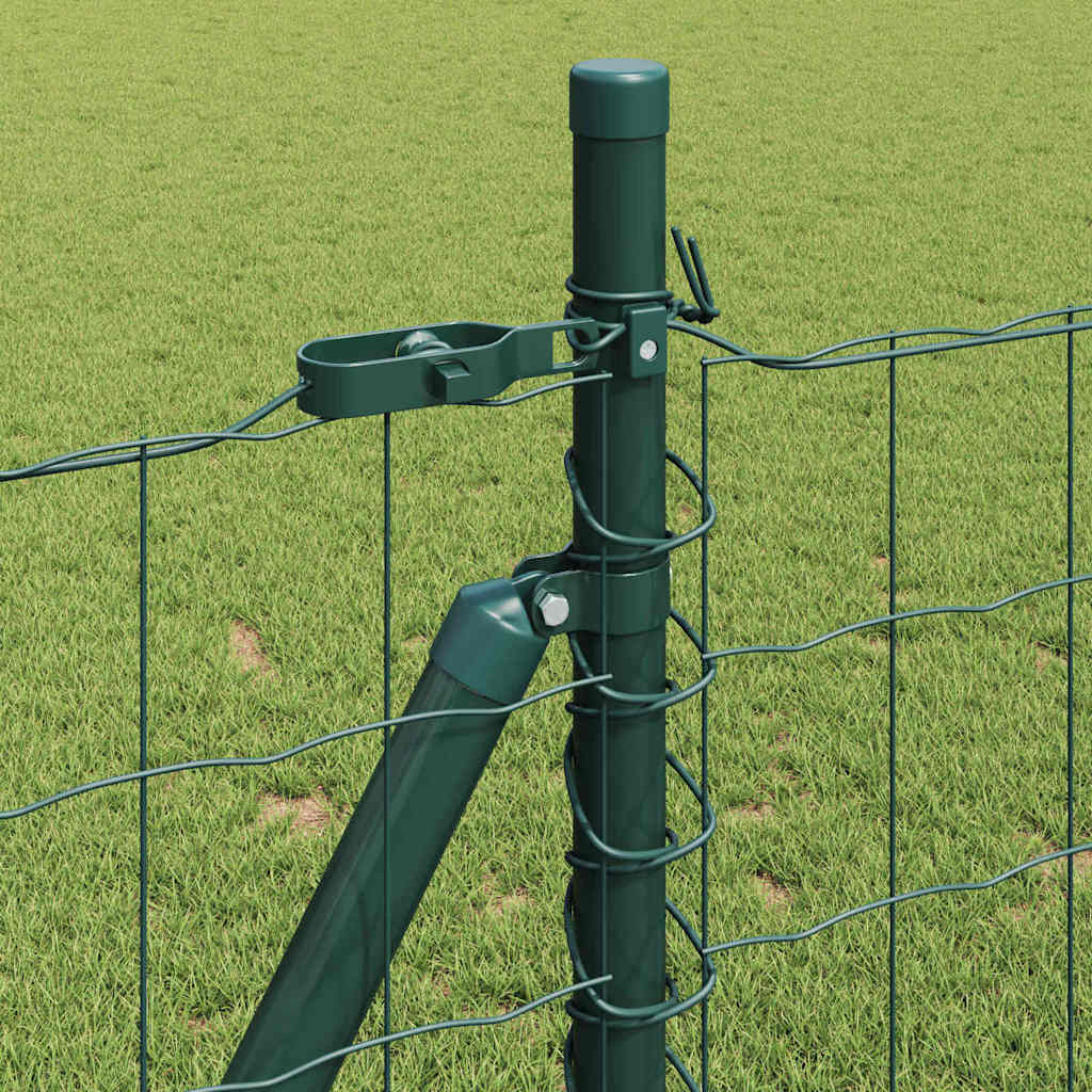 Recinzione con Posto Verde 0,8 x 25 m Acciaio e PVC