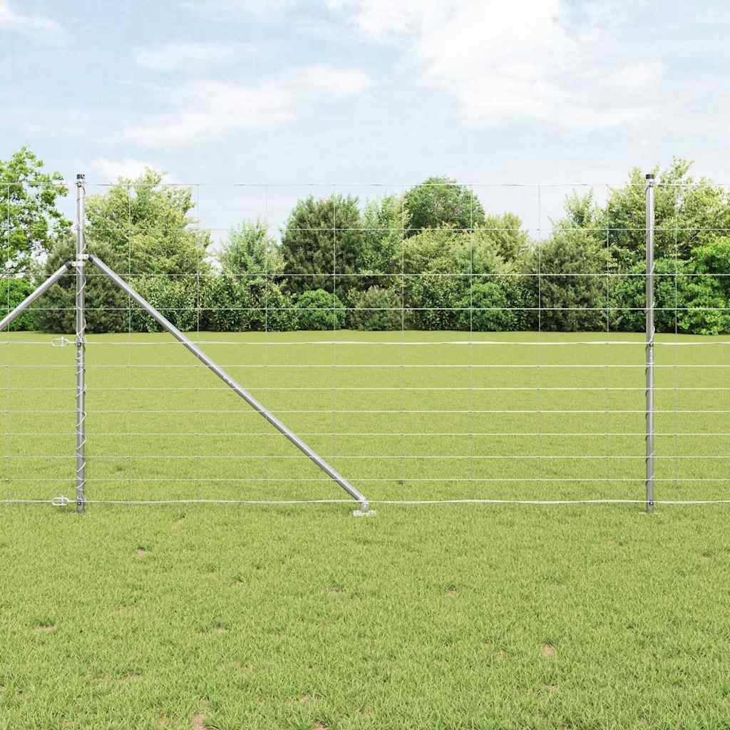 Palo della recinzione Zincato 25 x 1,4 m Acciaio