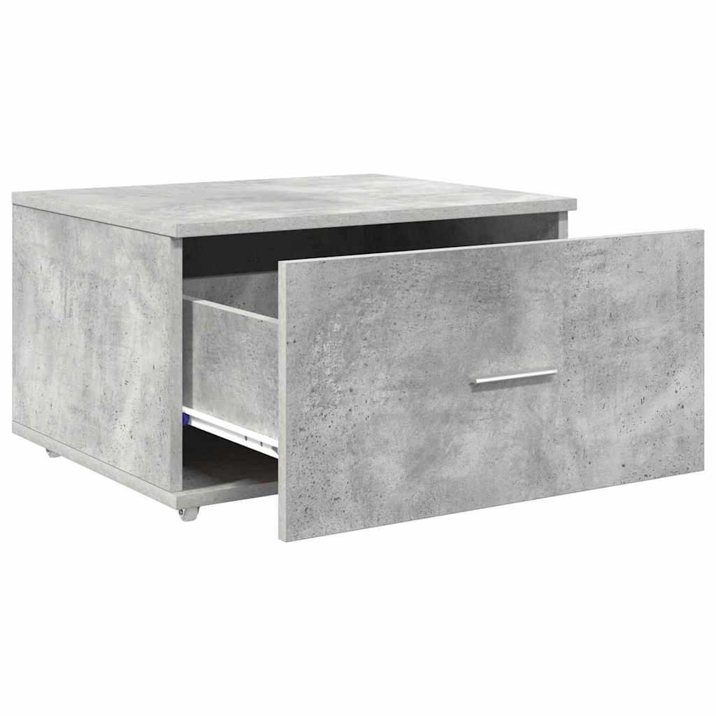 Mobile con Cassetti con ruota Grigio cemento 55 x 45 x 31 cm