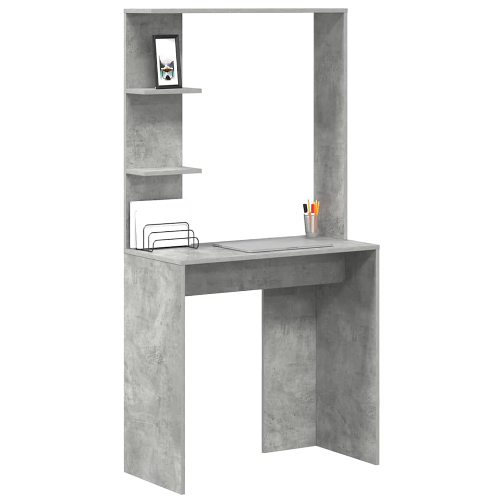 Scrivania Grigio cemento 78,5 x 37 x 154,5 cm Legno multistrato