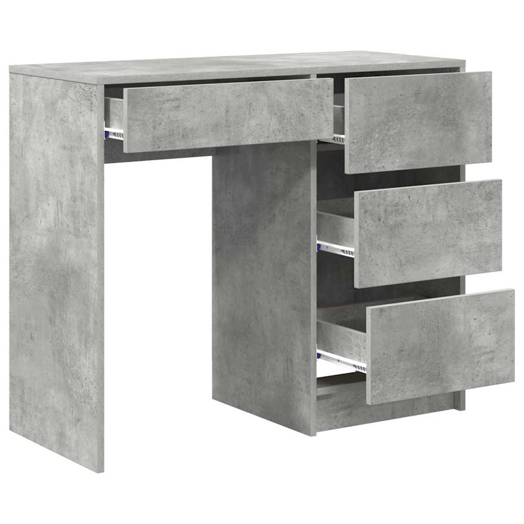 Scrivania Grigio cemento 90 x 37.5 x 75 cm Legno multistrato