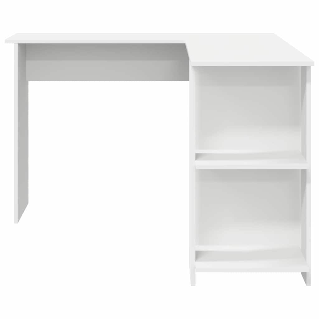 Scrivania ad angolo con lo scaffale Bianco 140 x 113,5 x 75 cm