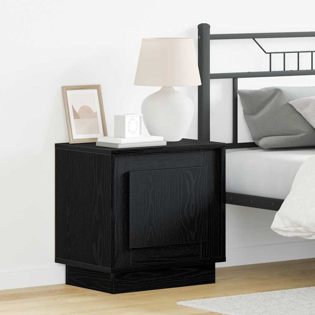 Armadio da Notte 2 pcs Nero 44 x 34,5 x 45 cm Legno multistrato