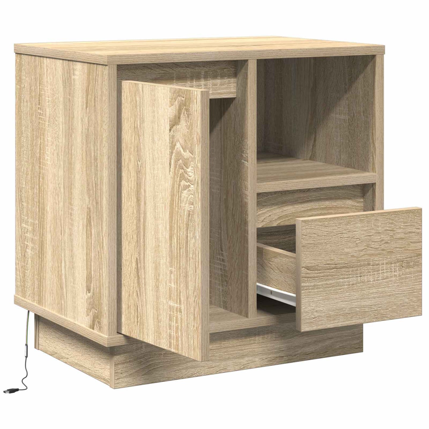 Armadio da Notte con cassetto Rovere Sonoma 50 x 34,5 x 50 cm.
