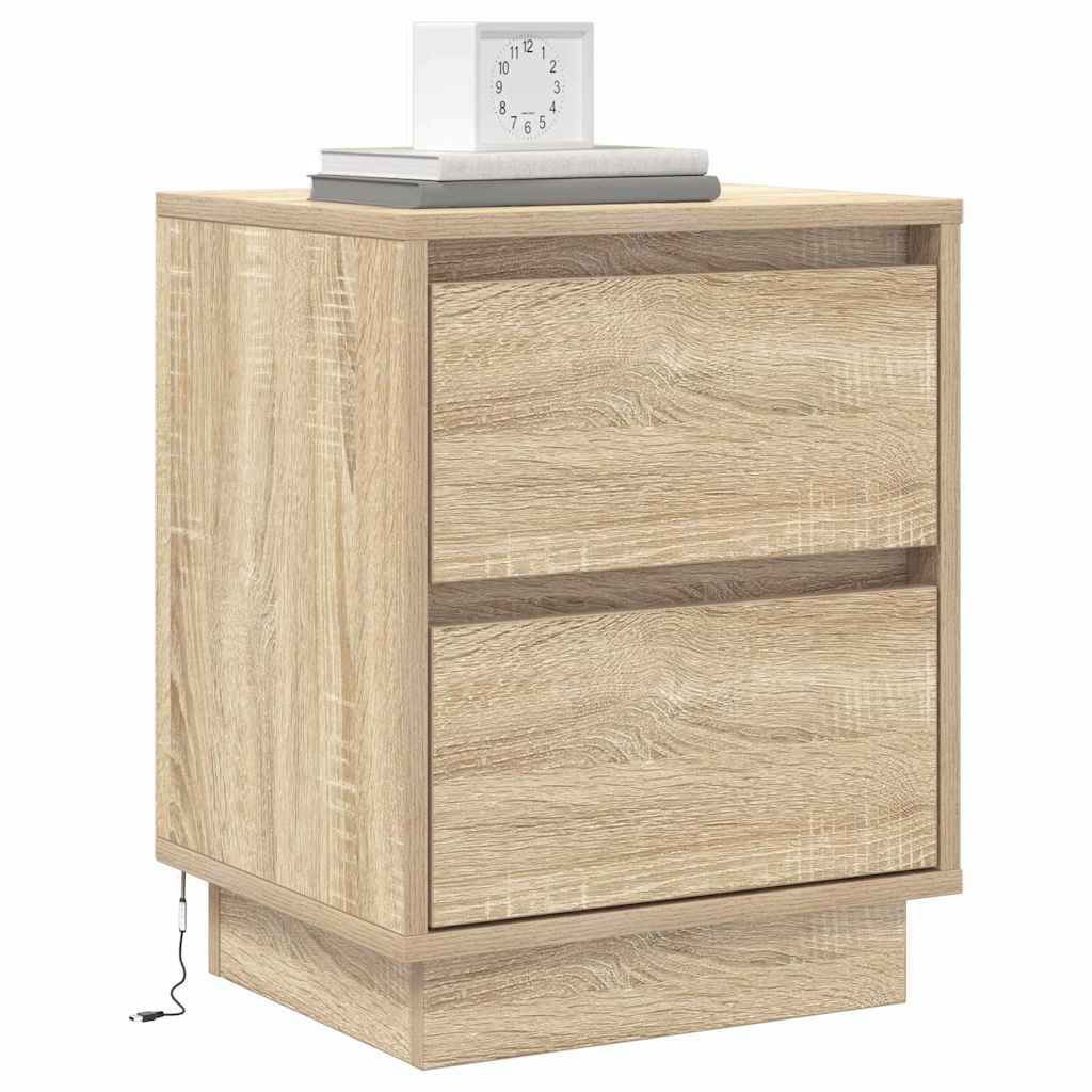 Armadio da Notte 2 pcs Rovere Sonoma 39 x 34,5 x 50 cm