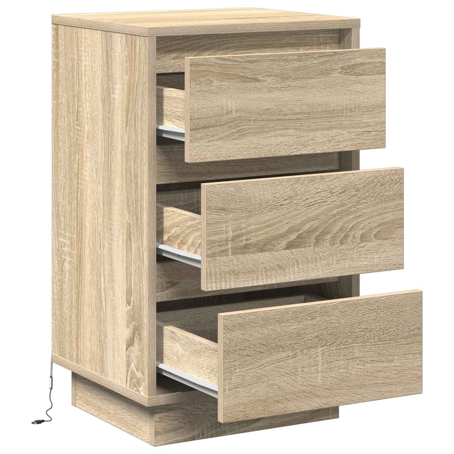 Armadio da Notte con cassetto Rovere Sonoma 39 x 34,5 x 65 cm