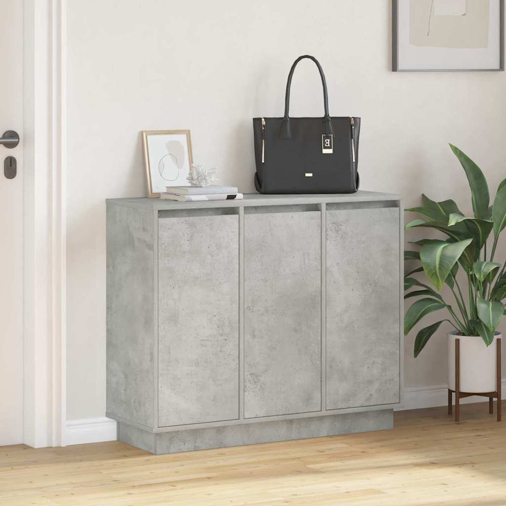 Madia LED Grigio cemento 90 x 32 x 75 cm Legno multistrato