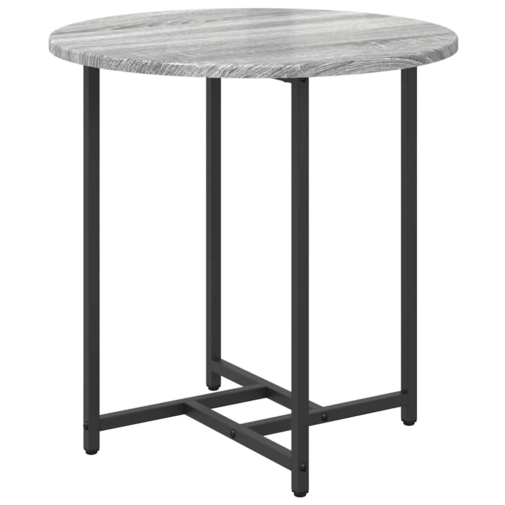 Set tavolini 2 pcs Grigio Sonoma e Nero