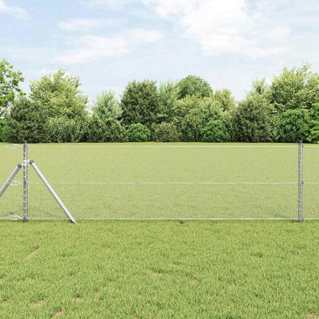 Palo della recinzione Argento 10 x 0,6 m (rete 13 mm) Acciaio