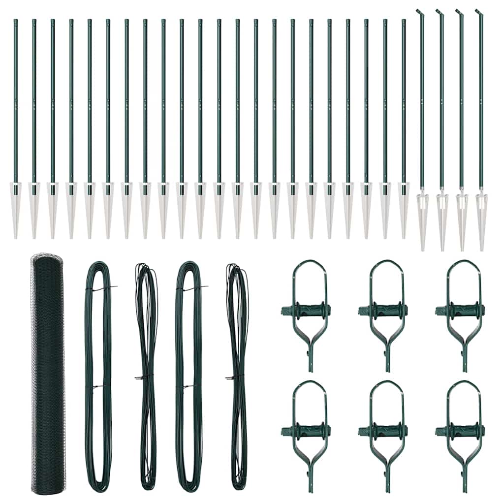 Palo della recinzione Verde 50 x 1,2 m (rete da 13 mm)