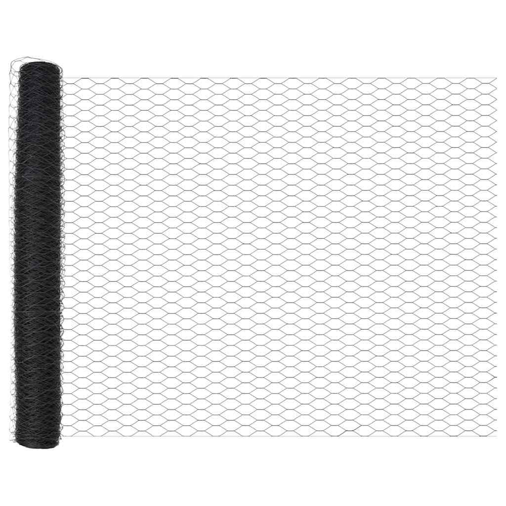 Palo della recinzione Grigio 25 x 1,4 m (rete 50 mm)